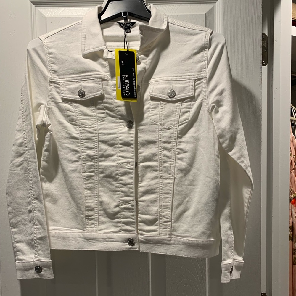 White denim Buffalo jacket
